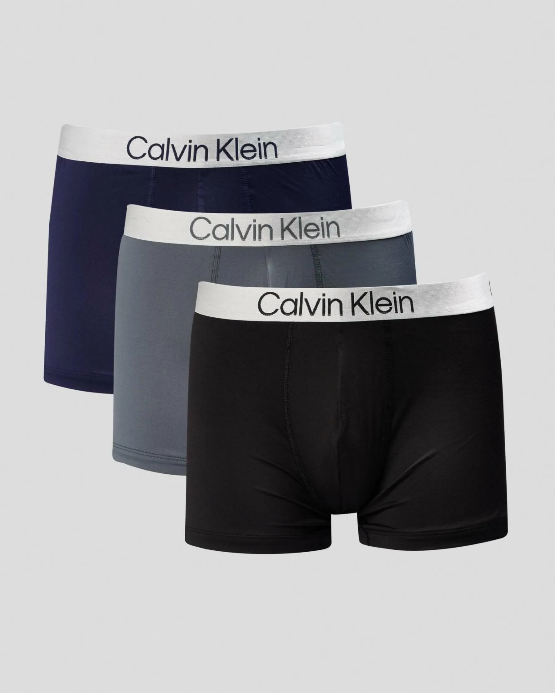 Underwear & Sleepwear*Calvin Klein Chromatic Trunk 3 Pack Black/peacoat/turbulence