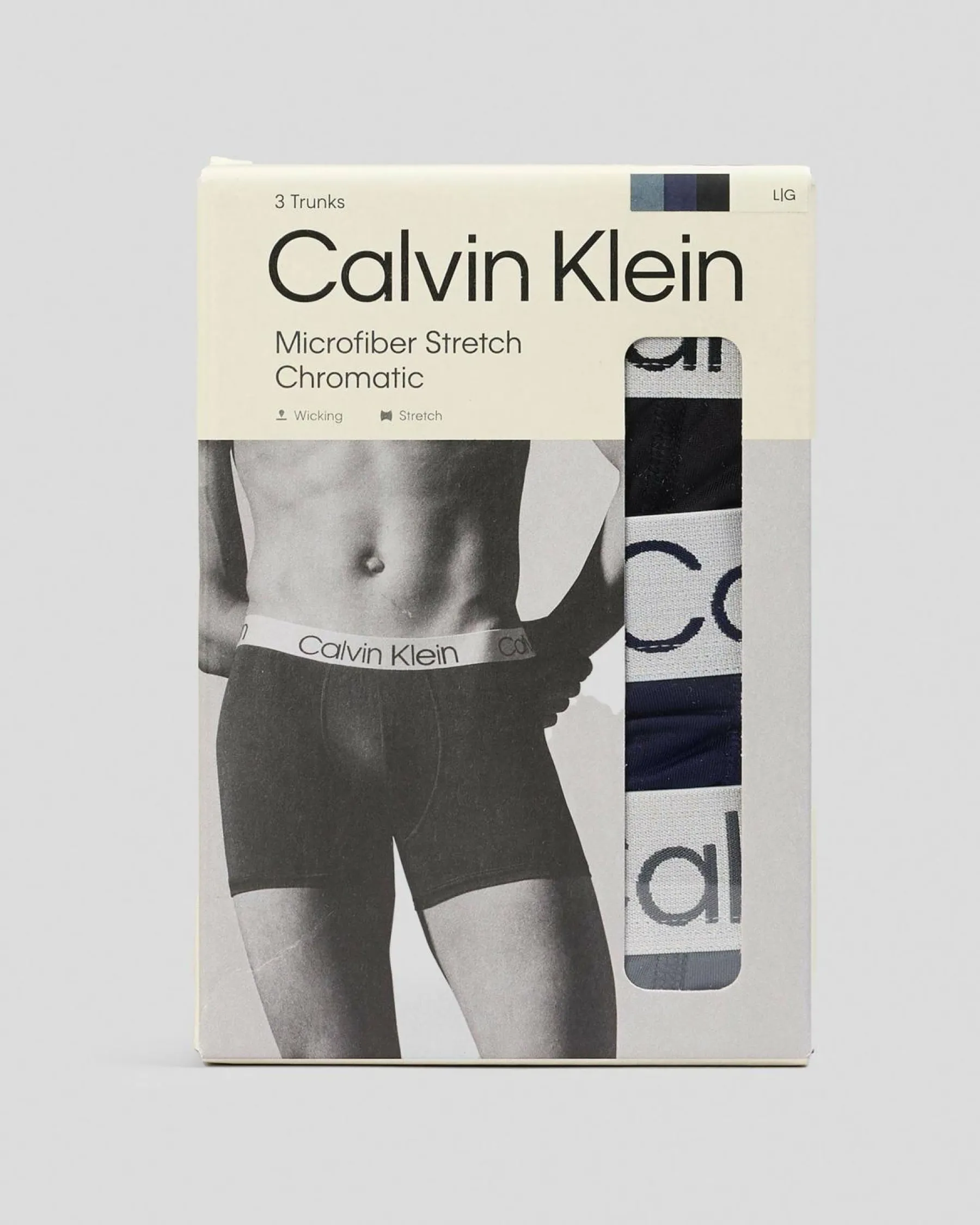 Underwear & Sleepwear*Calvin Klein Chromatic Trunk 3 Pack Black/peacoat/turbulence