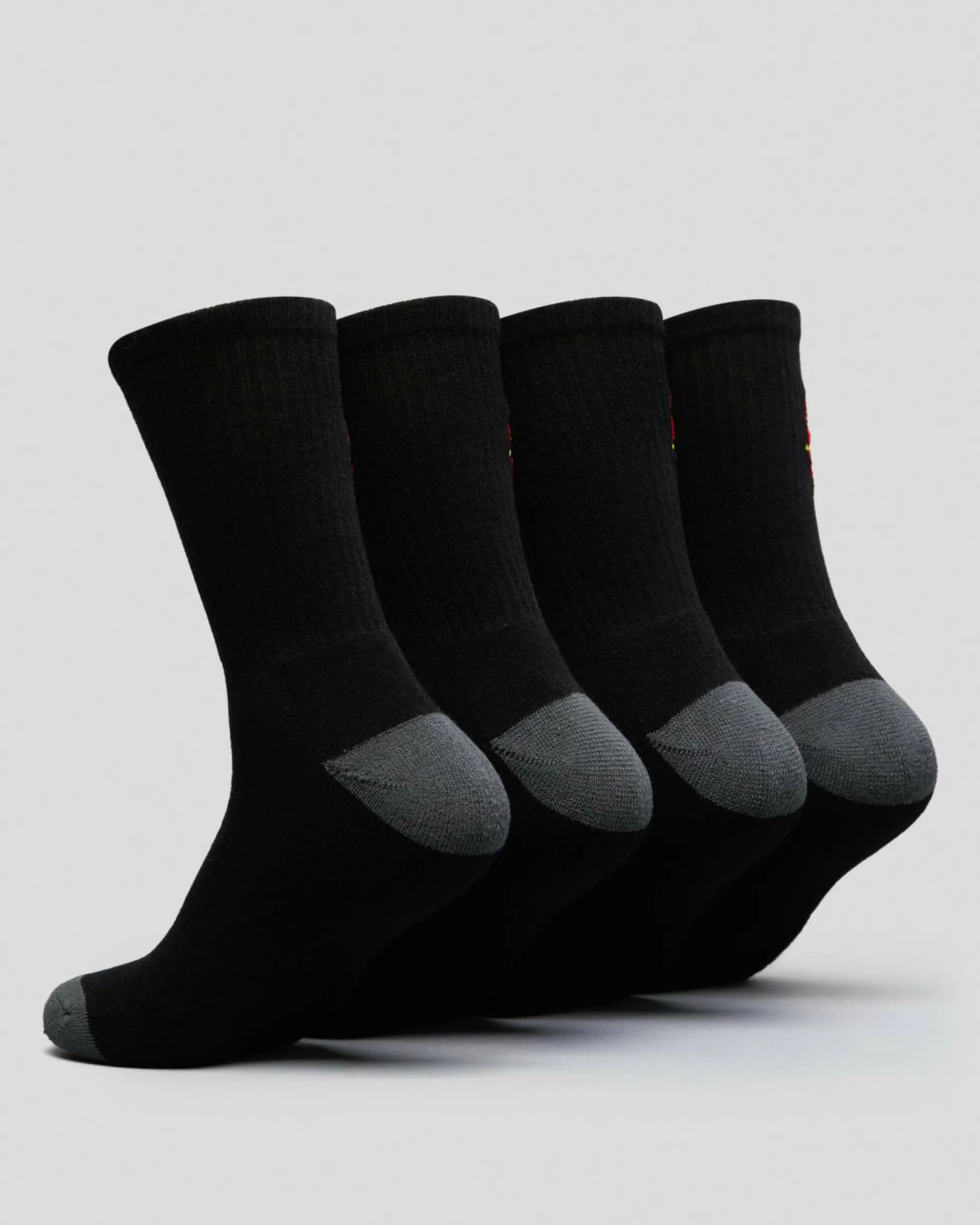 Socks*Santa Cruz Classic Dot Crew Socks 4 Pack Black