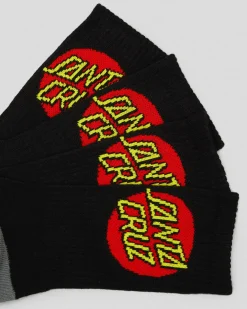 Socks*Santa Cruz Classic Dot Crew Socks 4 Pack Black