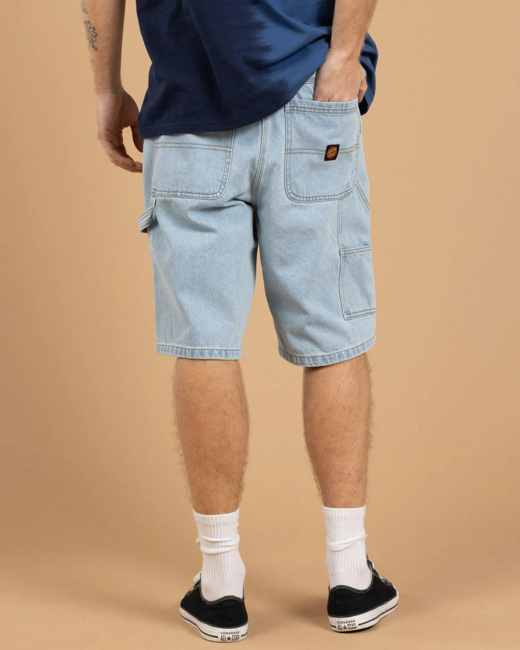 Denim|Shorts & Bottoms*Santa Cruz Classic Dot Denim Carpenter Shorts Light Indigo