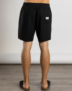 Shorts & Bottoms|Linen Blend*Rhythm Classic Linen Jam Shorts Vintage Black