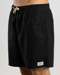 Shorts & Bottoms|Linen Blend*Rhythm Classic Linen Jam Shorts Vintage Black