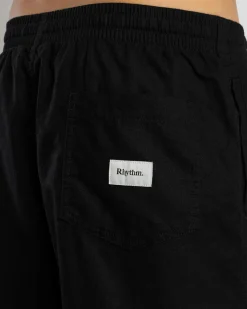 Shorts & Bottoms|Linen Blend*Rhythm Classic Linen Jam Shorts Vintage Black