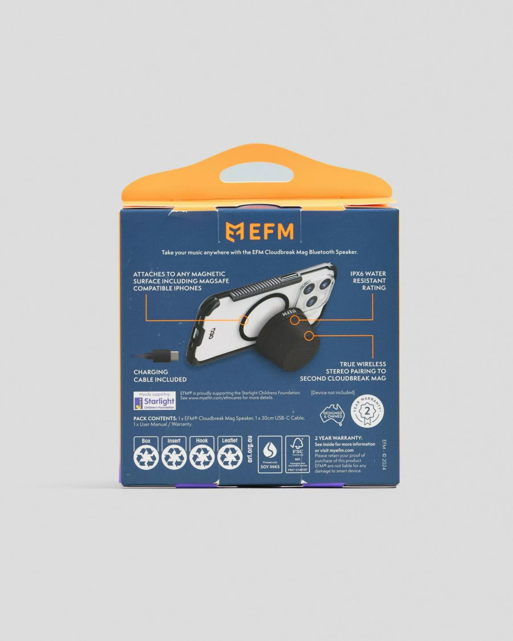 Tech|Tech*EFM Cloudbreak MagSafe Bluetooth Speaker Black