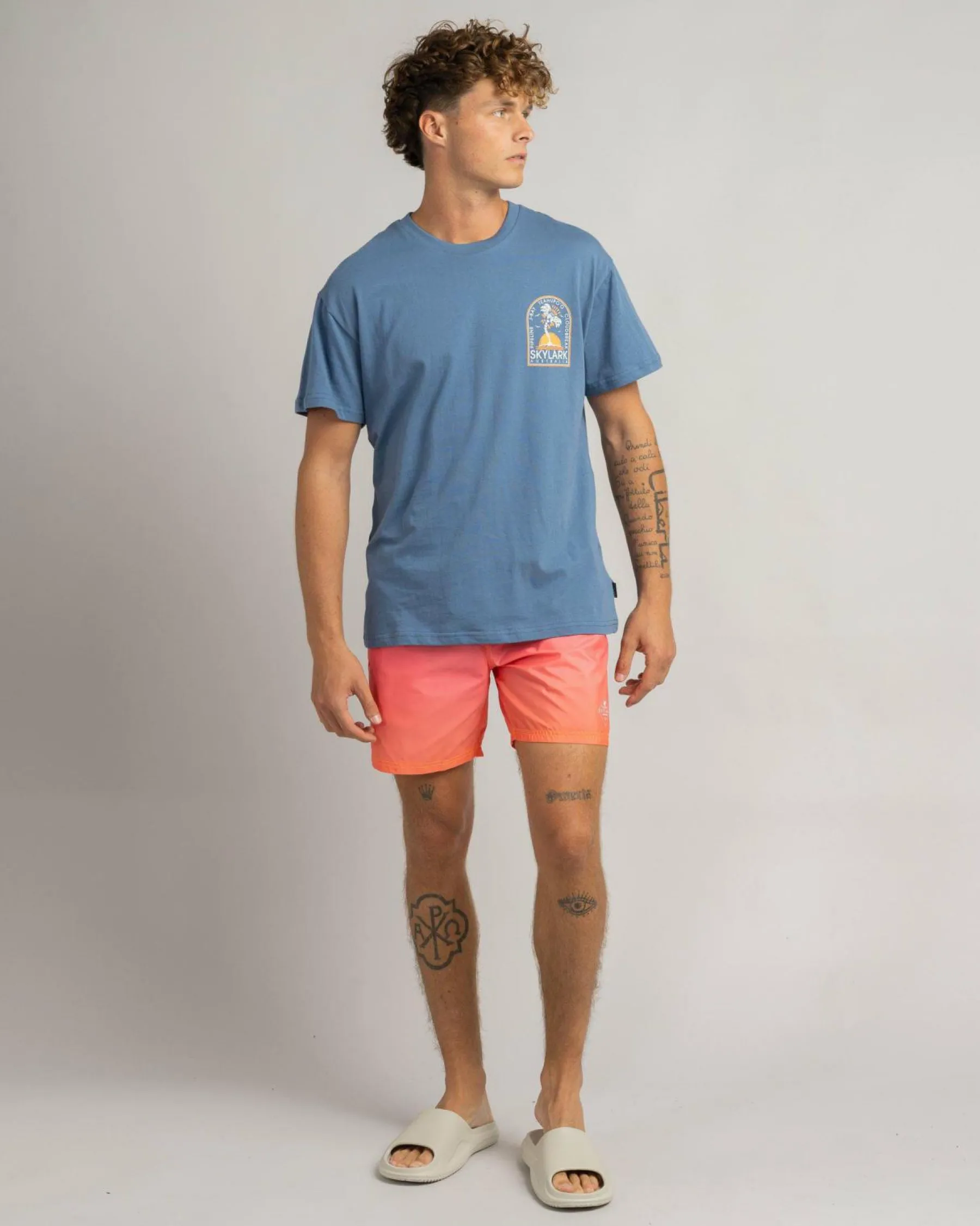 Tops & T-Shirts*Skylark Coastal Rush T-Shirt Slate Blue