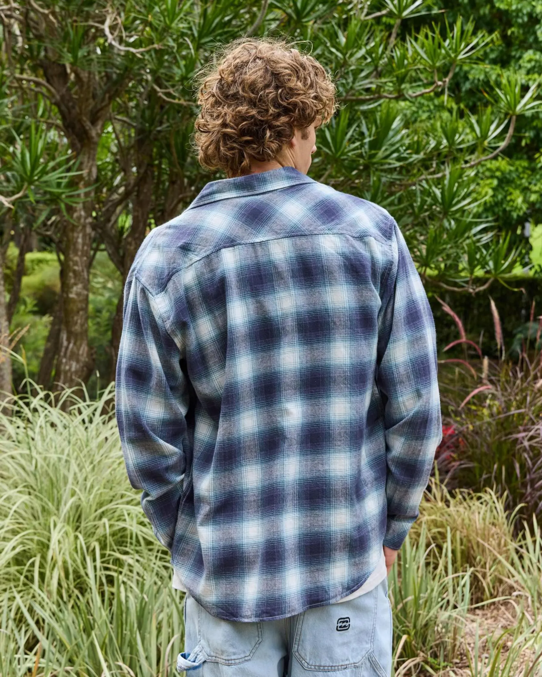Tops & T-Shirts*Billabong Coastline Flannel Overcast Blue Plaid