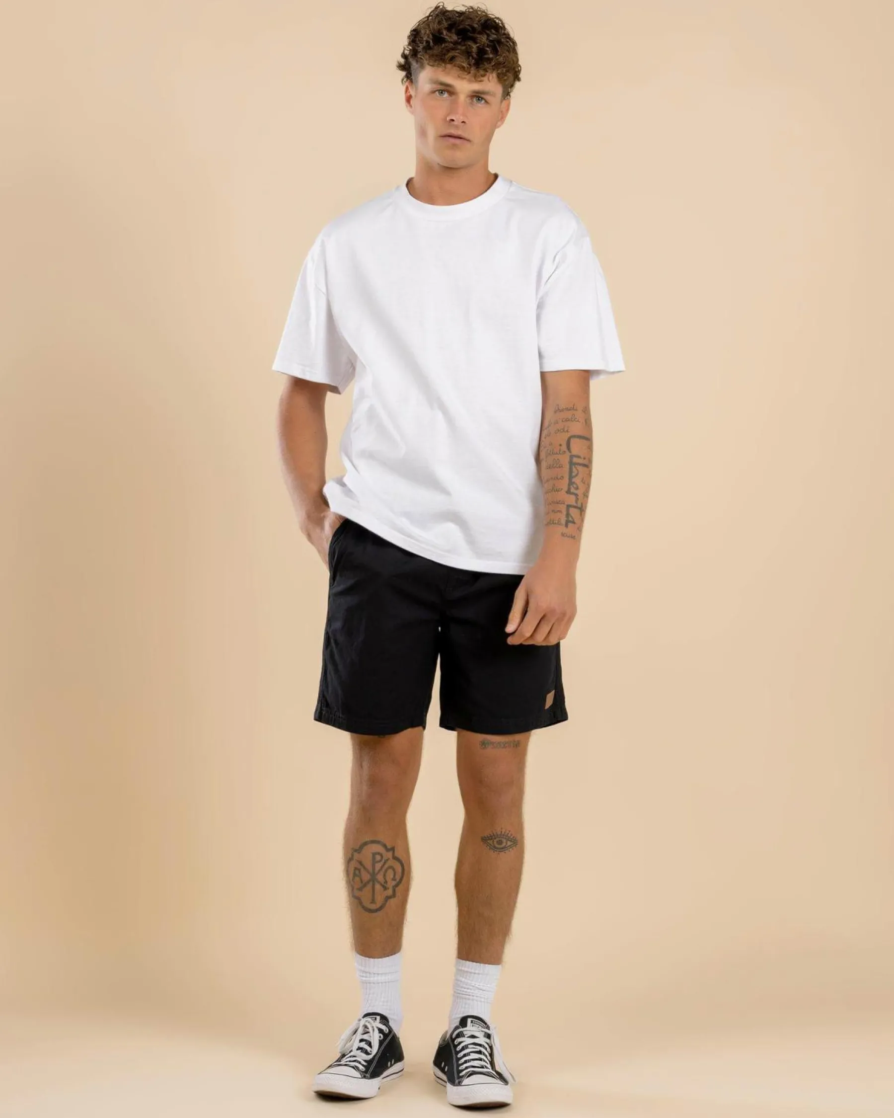 Shorts & Bottoms*Lucid Conclude Elastic Waist Shorts Black