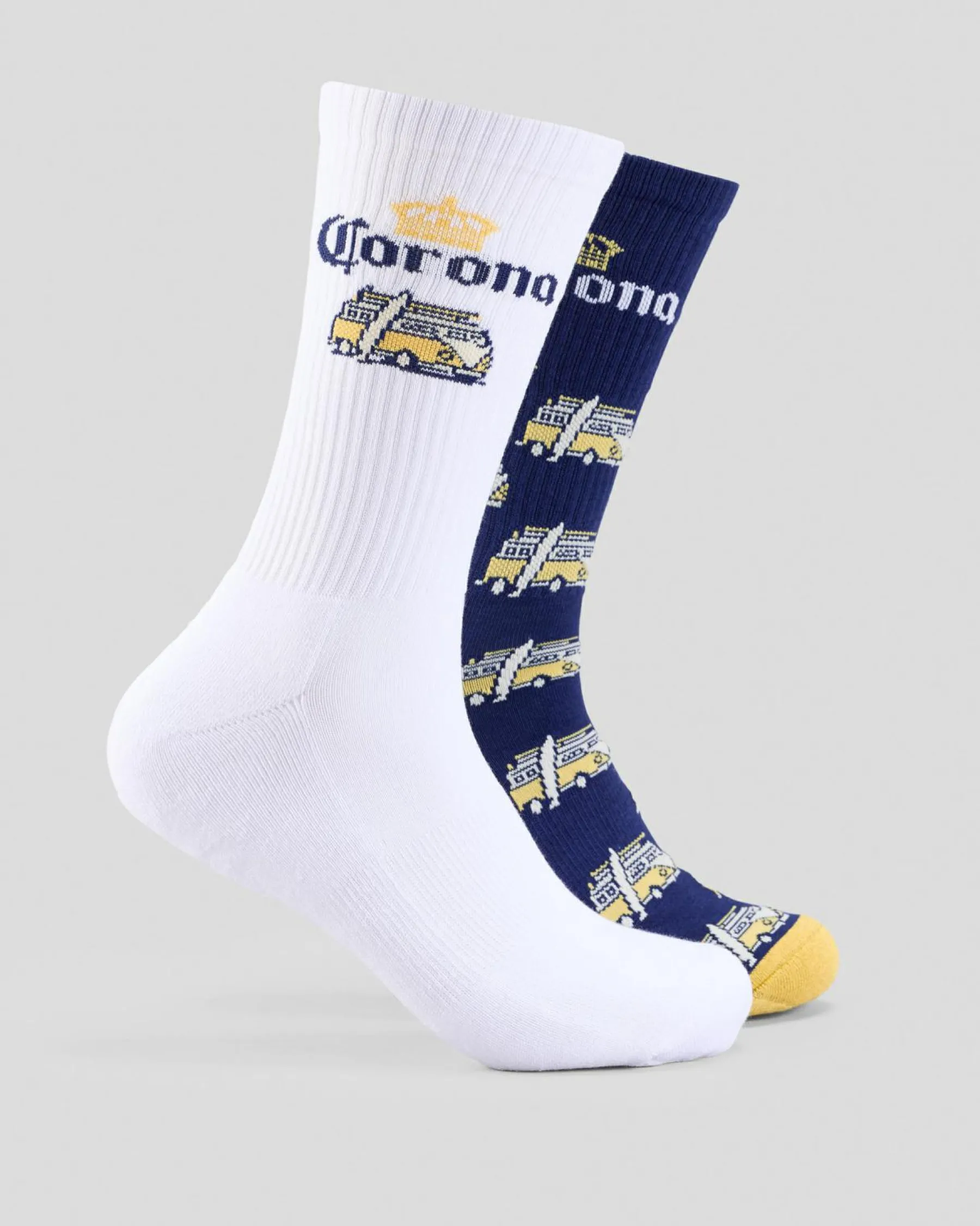 Socks*FOOT-IES Corona Kombi Sneaker Sock 2 Pack White/navy