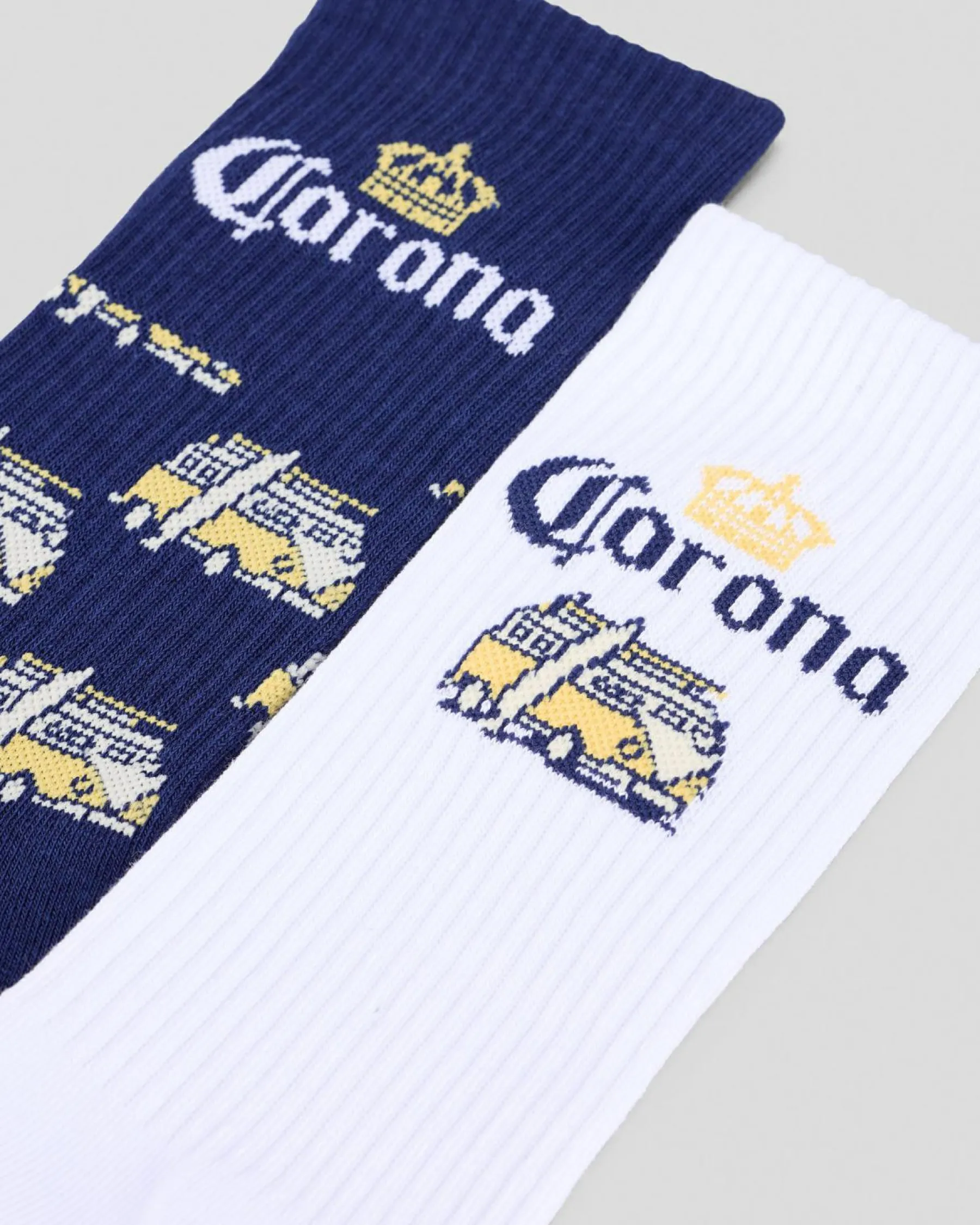 Socks*FOOT-IES Corona Kombi Sneaker Sock 2 Pack White/navy