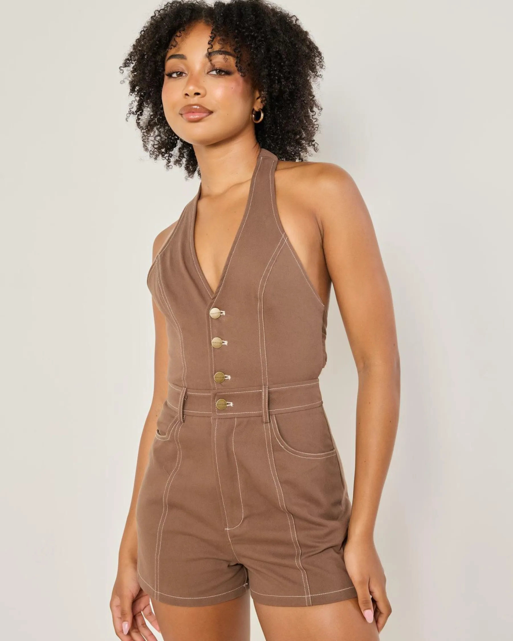 Playsuits & Jumpsuits*Ava And Ever Daisy Playsuit Chocolate