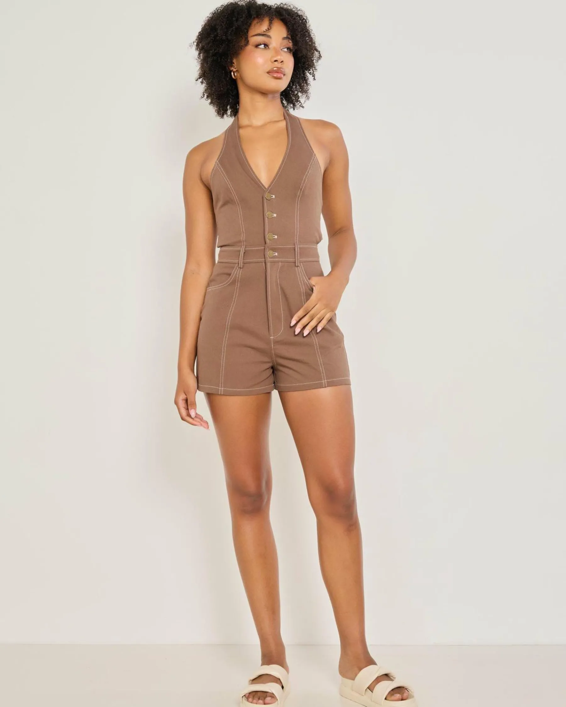 Playsuits & Jumpsuits*Ava And Ever Daisy Playsuit Chocolate