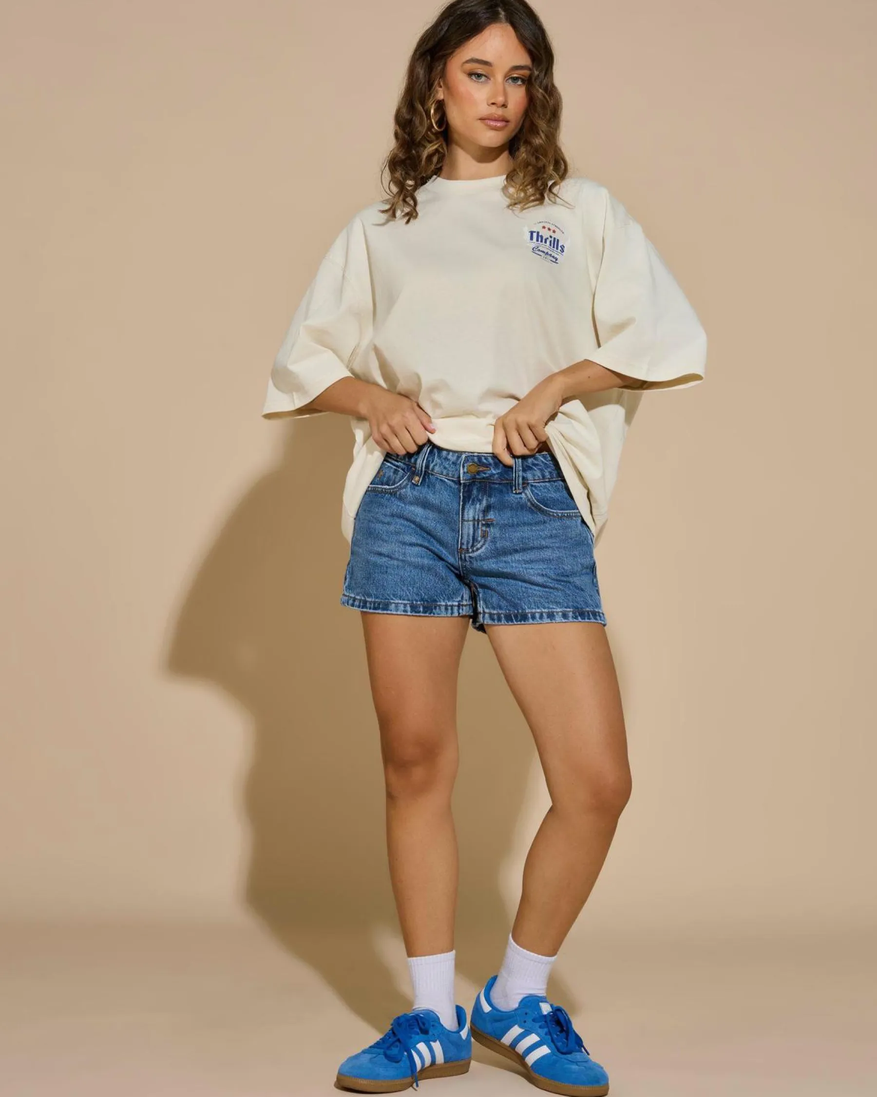 Bottoms*Thrills Daria Shorts Stoned Blues