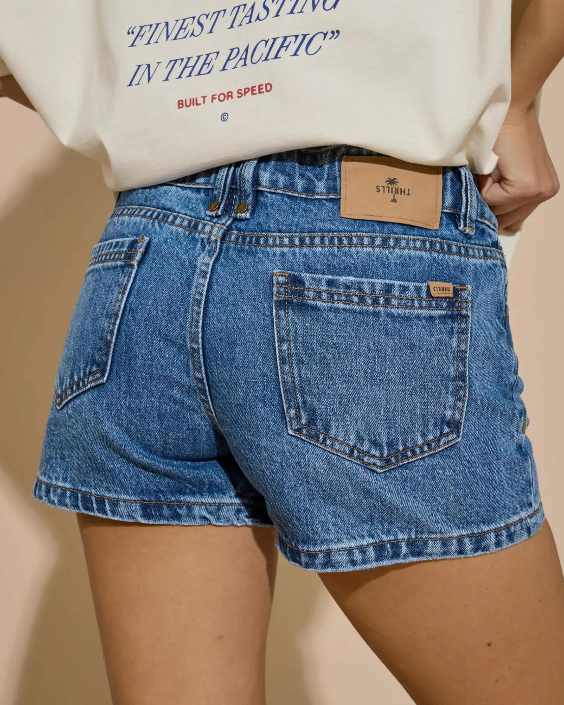 Bottoms*Thrills Daria Shorts Stoned Blues