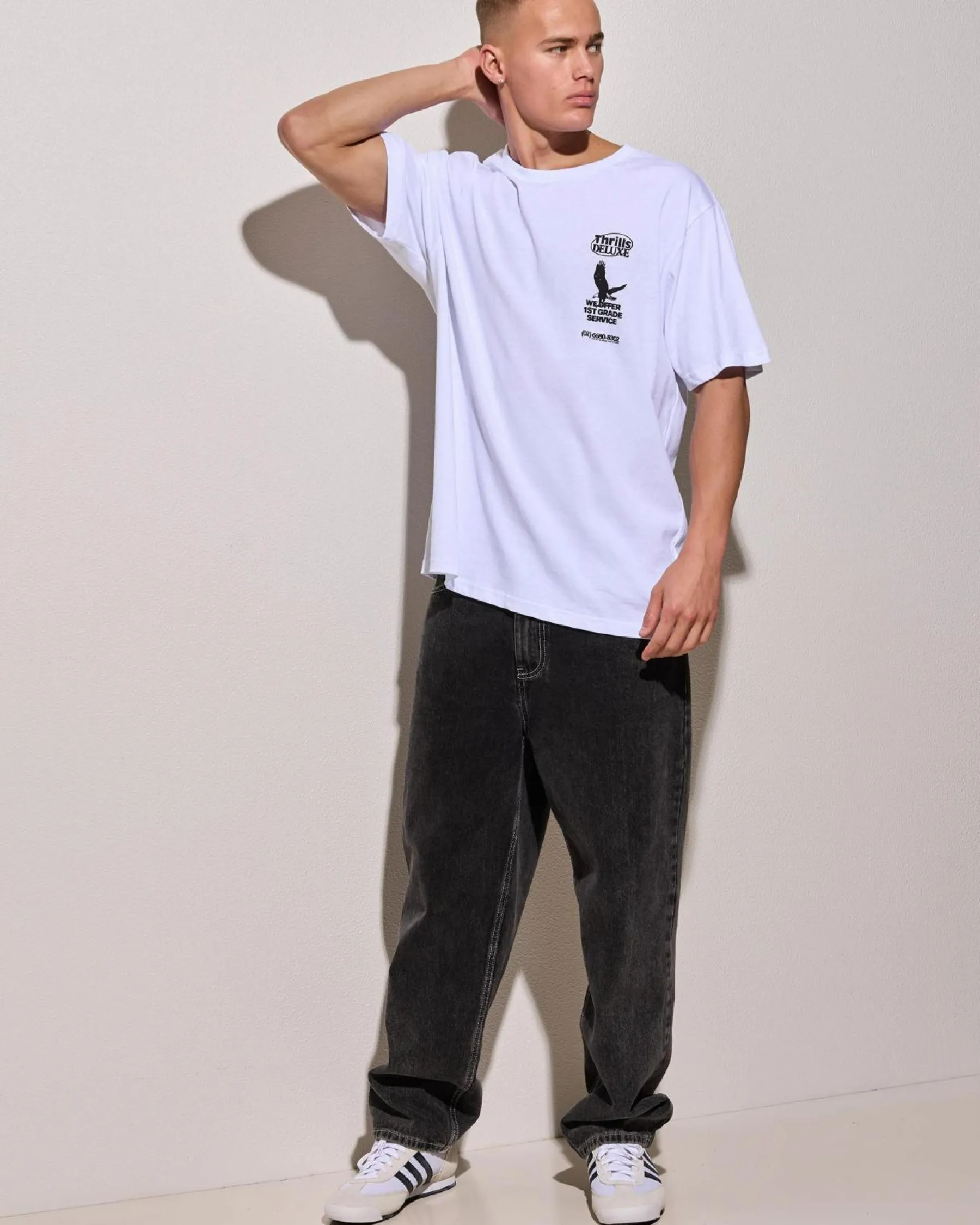Tops & T-Shirts*Thrills Deluxe Merch Fit T-Shirt Black/white