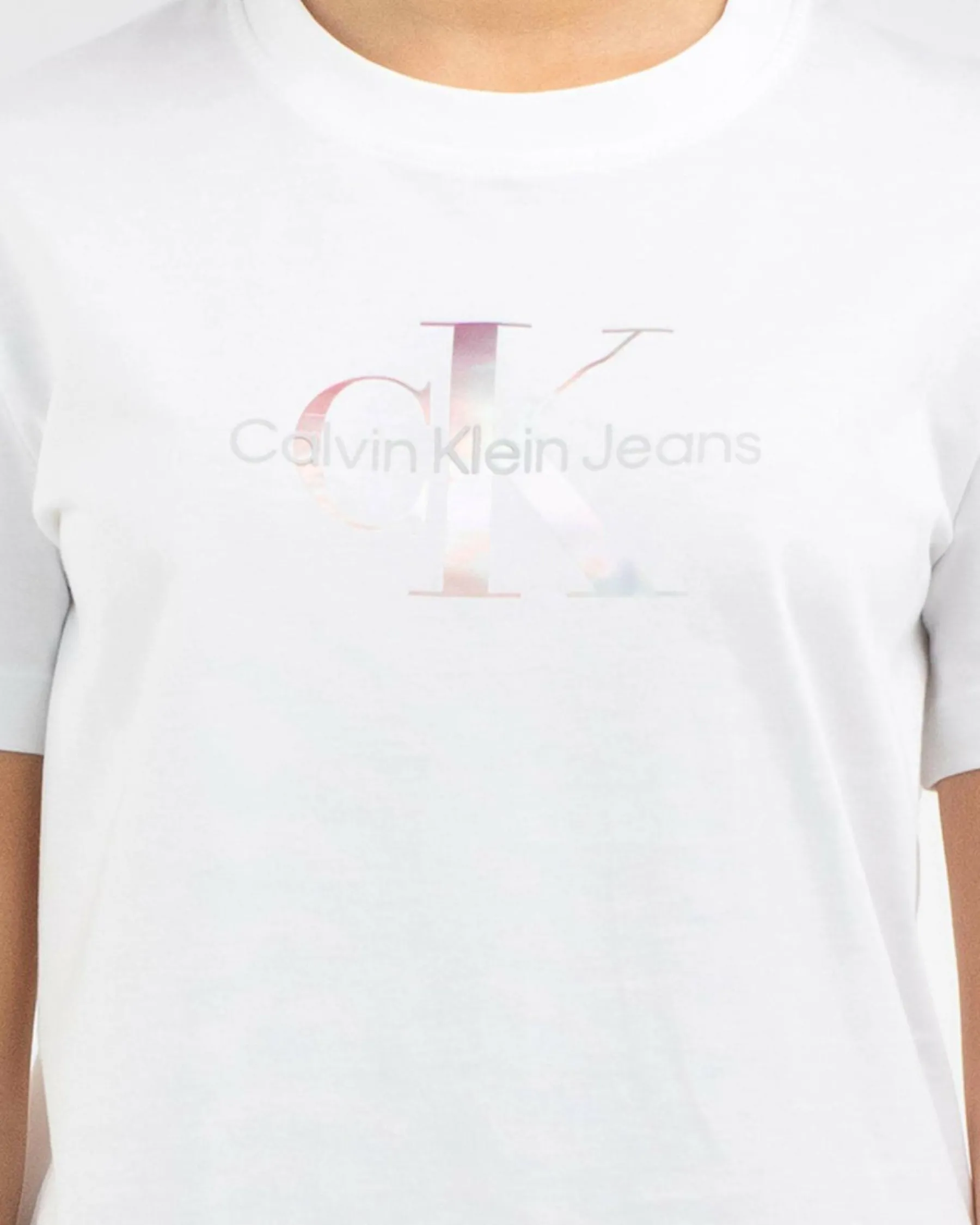 Tops*Calvin Klein Diffused Monologo Regular T-Shirt Bright White