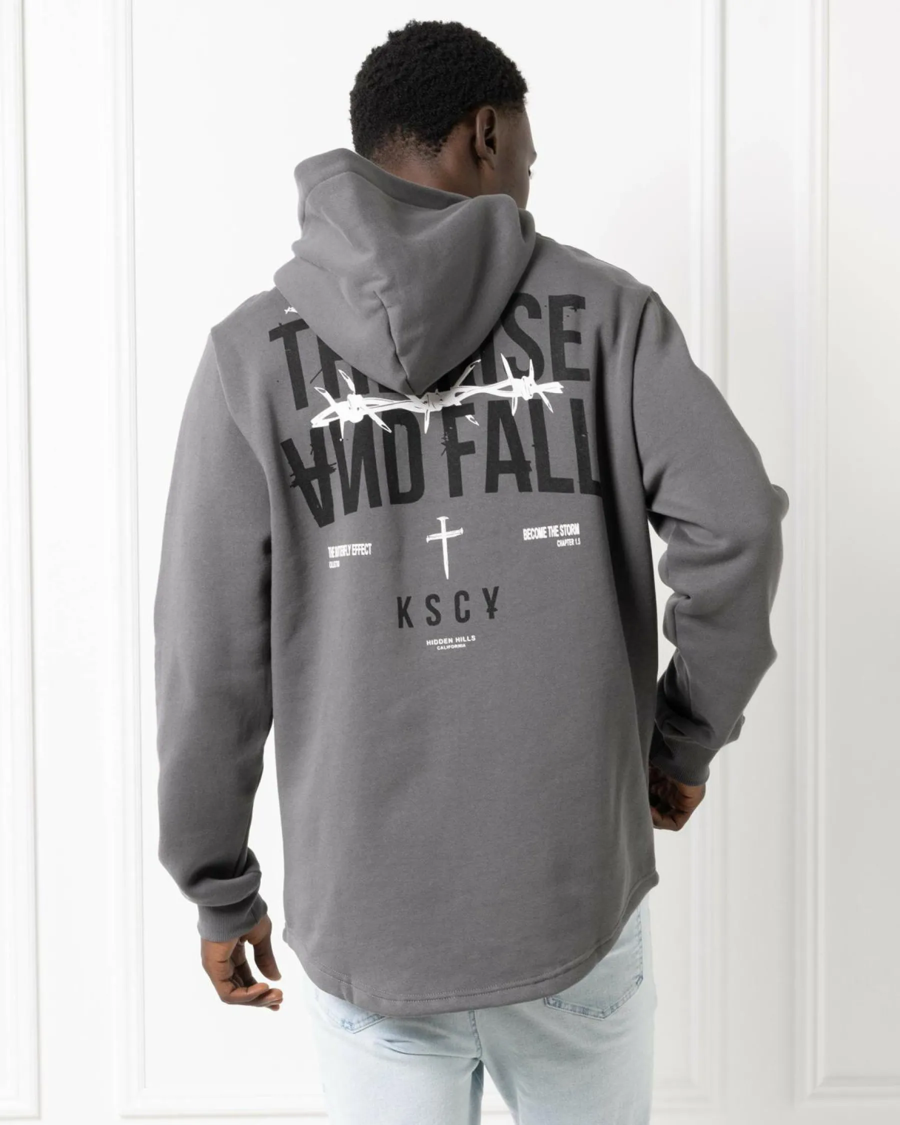 Discount Dilluted Dual Curved Hoodie Hoodies & Sweatshirts