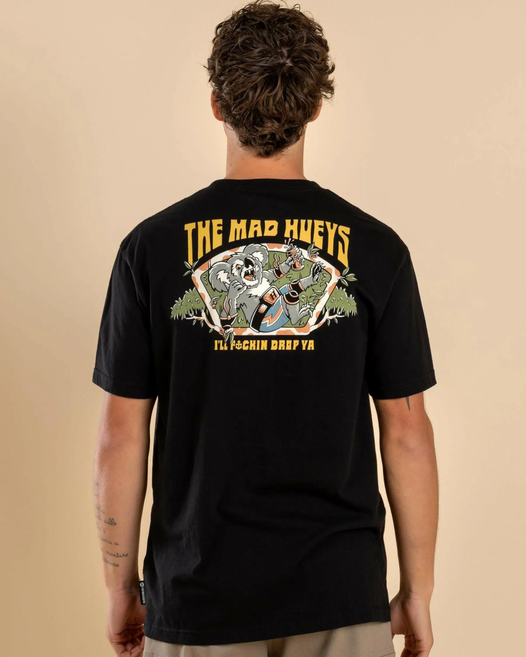 Tops & T-Shirts*The Mad Hueys Drop Bear T-Shirt Black