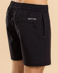 Shorts & Bottoms*Salty Life Dutchman Elastic Waist Board Shorts Black