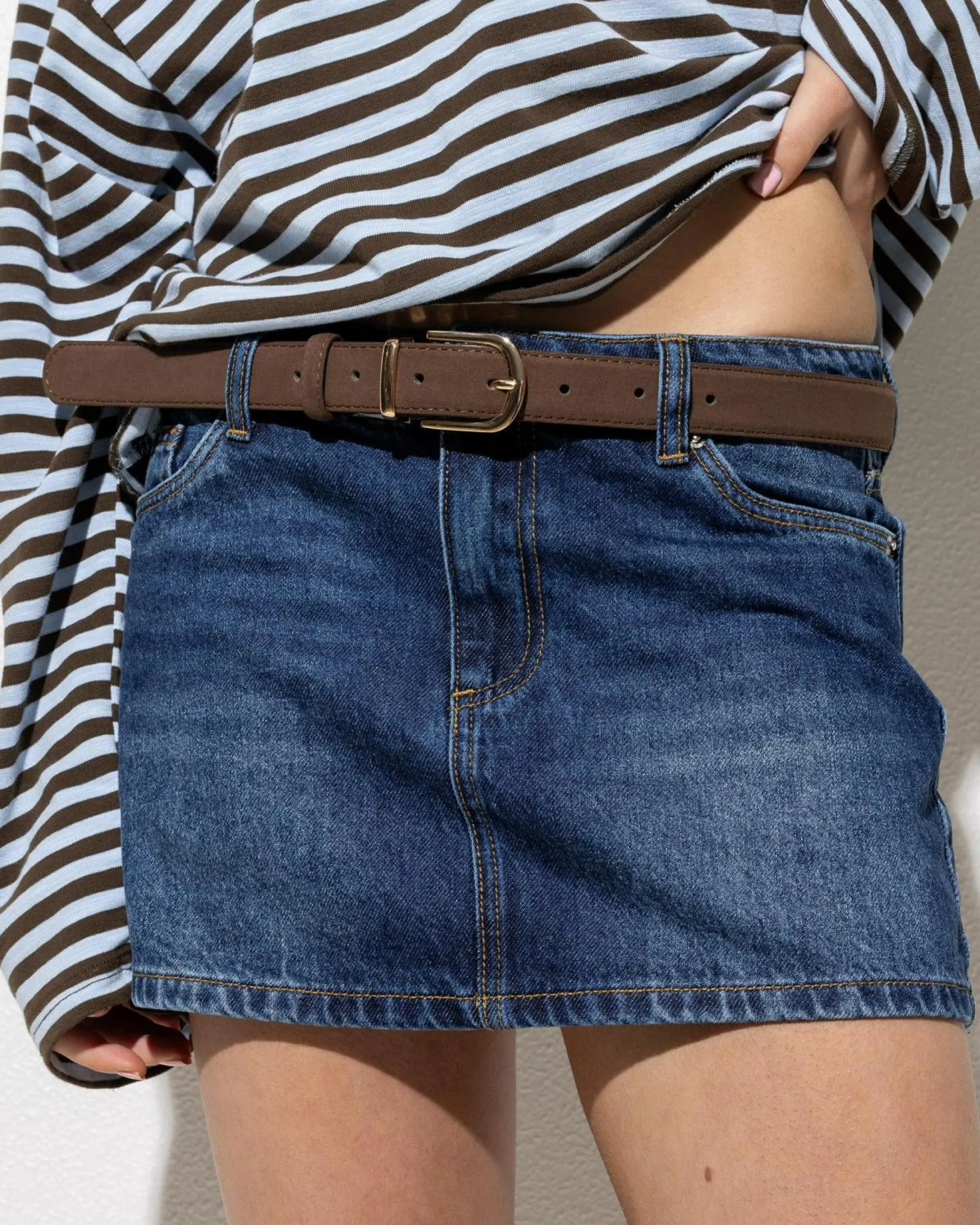 Belts*Ava And Ever Dylan Belt Brown/gold