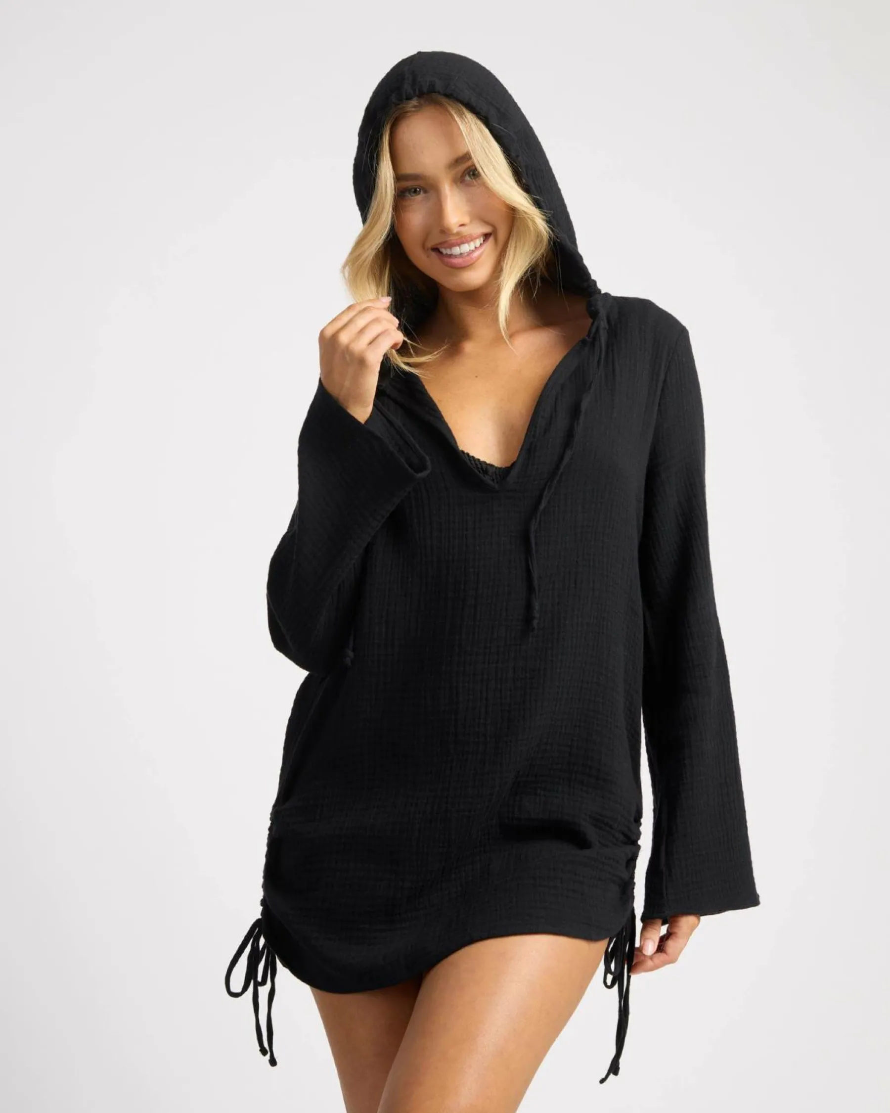 Beach Covers & Overswim*Topanga Eddie Cover Up Black