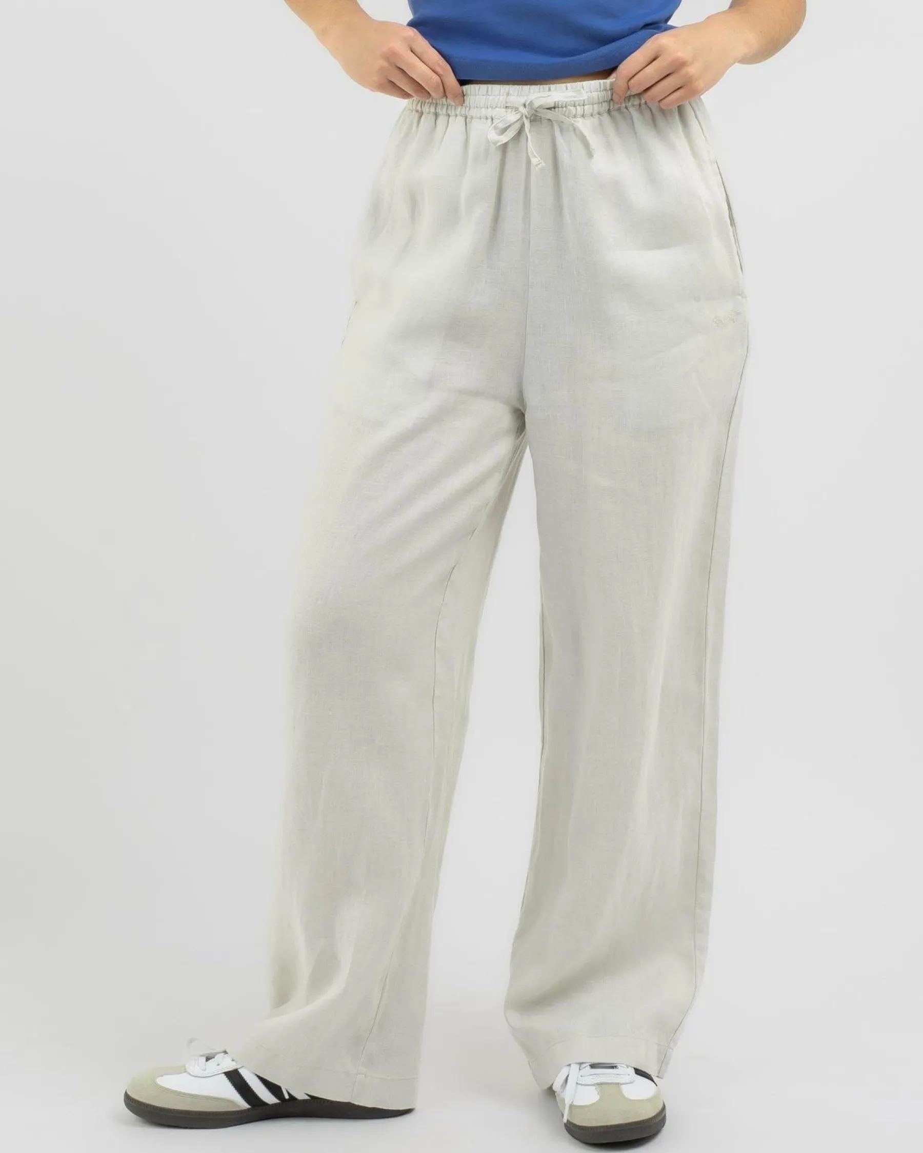 Hot Efficient Space Beach Pants Women Linen Blend|Bottoms