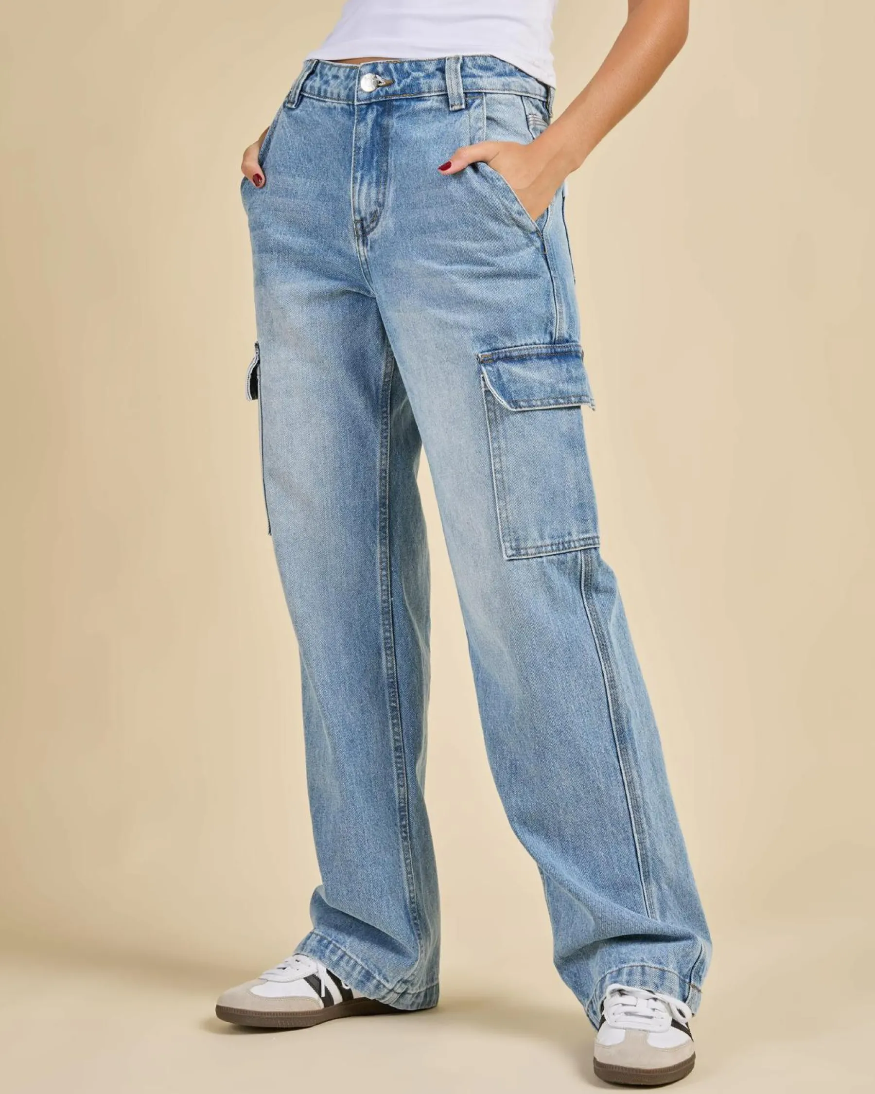 New Elkie Cargo Jeans Women Denim|Bottoms
