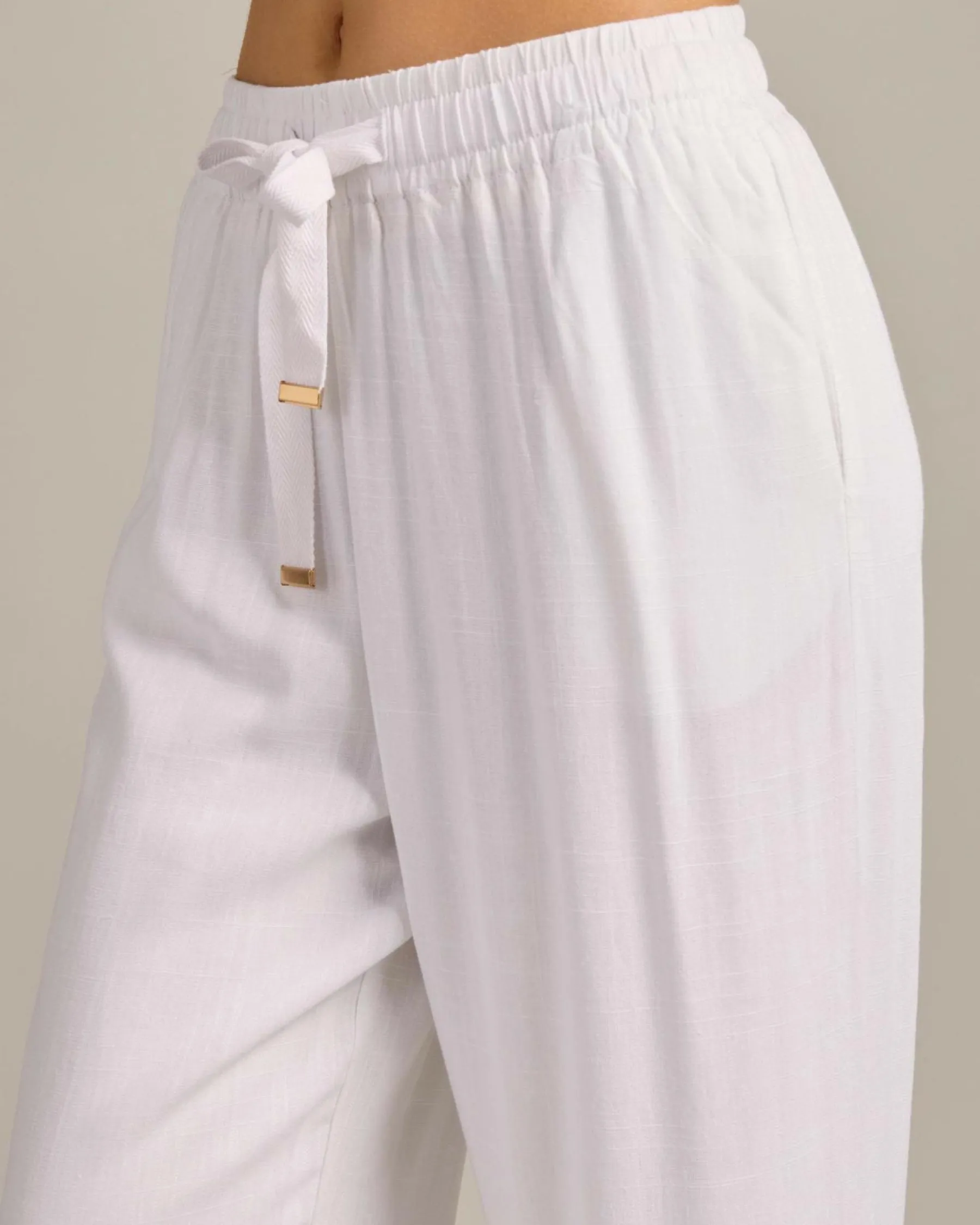 Sets|Linen Blend*Mooloola Elle Hawaii Beach Pants White