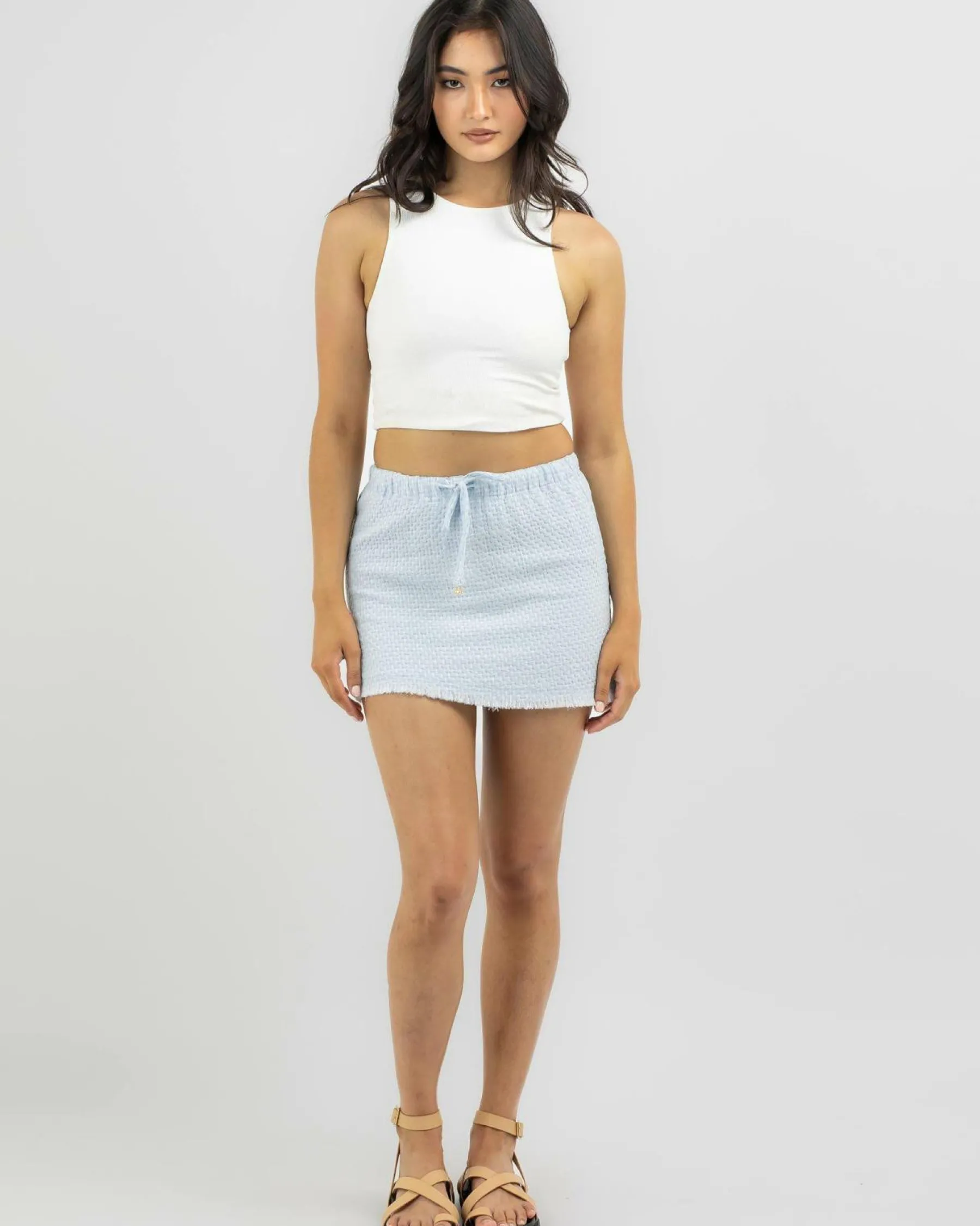 Bottoms*Mooloola Ellie Skirt Blue Check