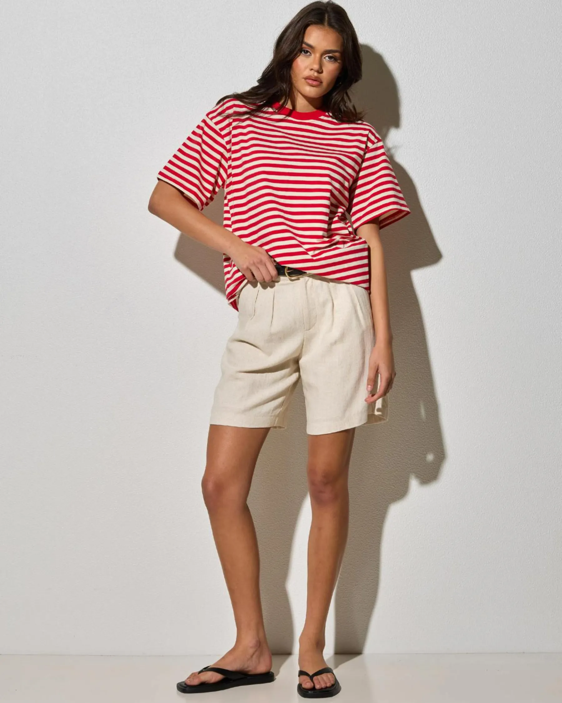 Sale Elodie Stripe Oversized T Shirt Women Tops
