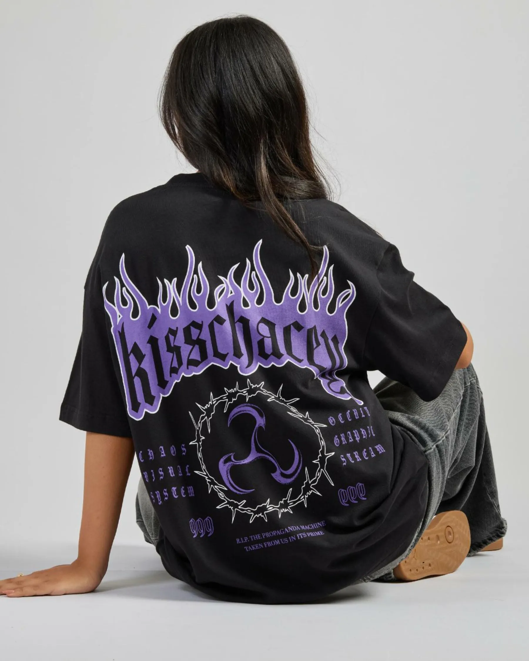 Tops*Kiss Chacey Ember Street T-Shirt Jet Black