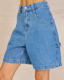 Best Emilie Workwear Short Women Denim|Bottoms