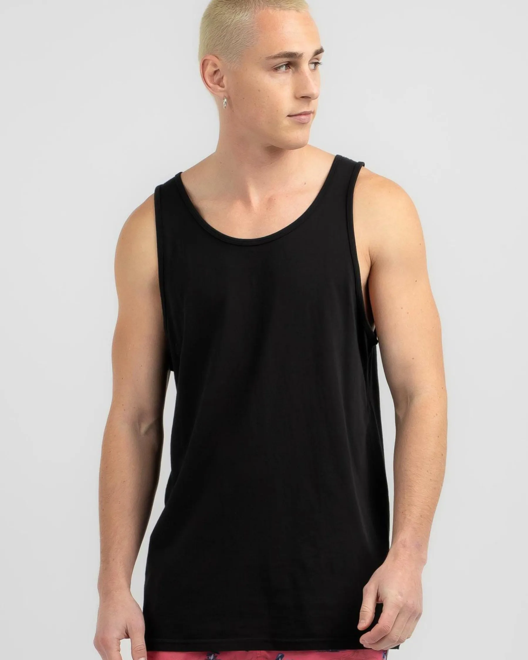 Tops & T-Shirts*Lucid Essential Singlet Black Wash