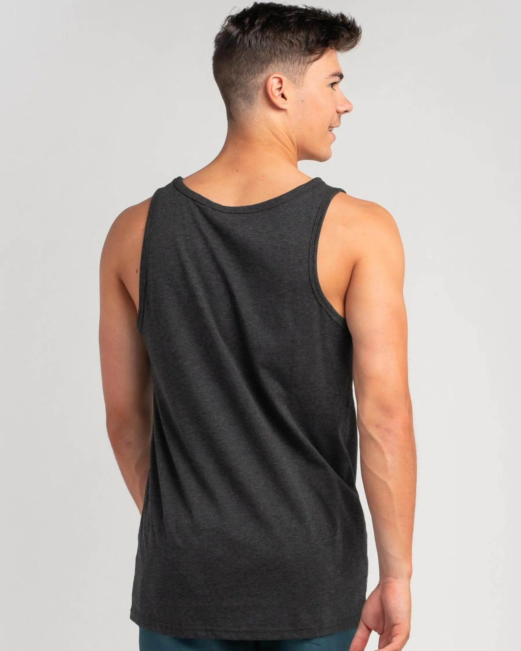 Tops & T-Shirts*Lucid Essential Singlet Char Marle