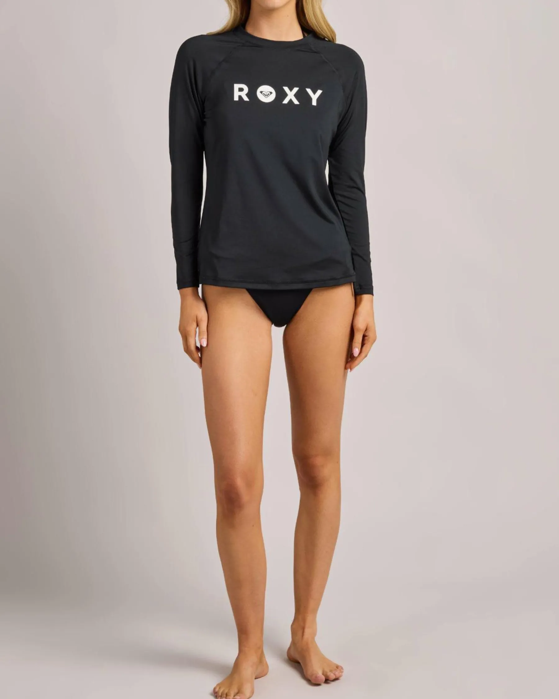 Rash Vests*Roxy Essentials Long Sleeve Rash Vest Anthracite