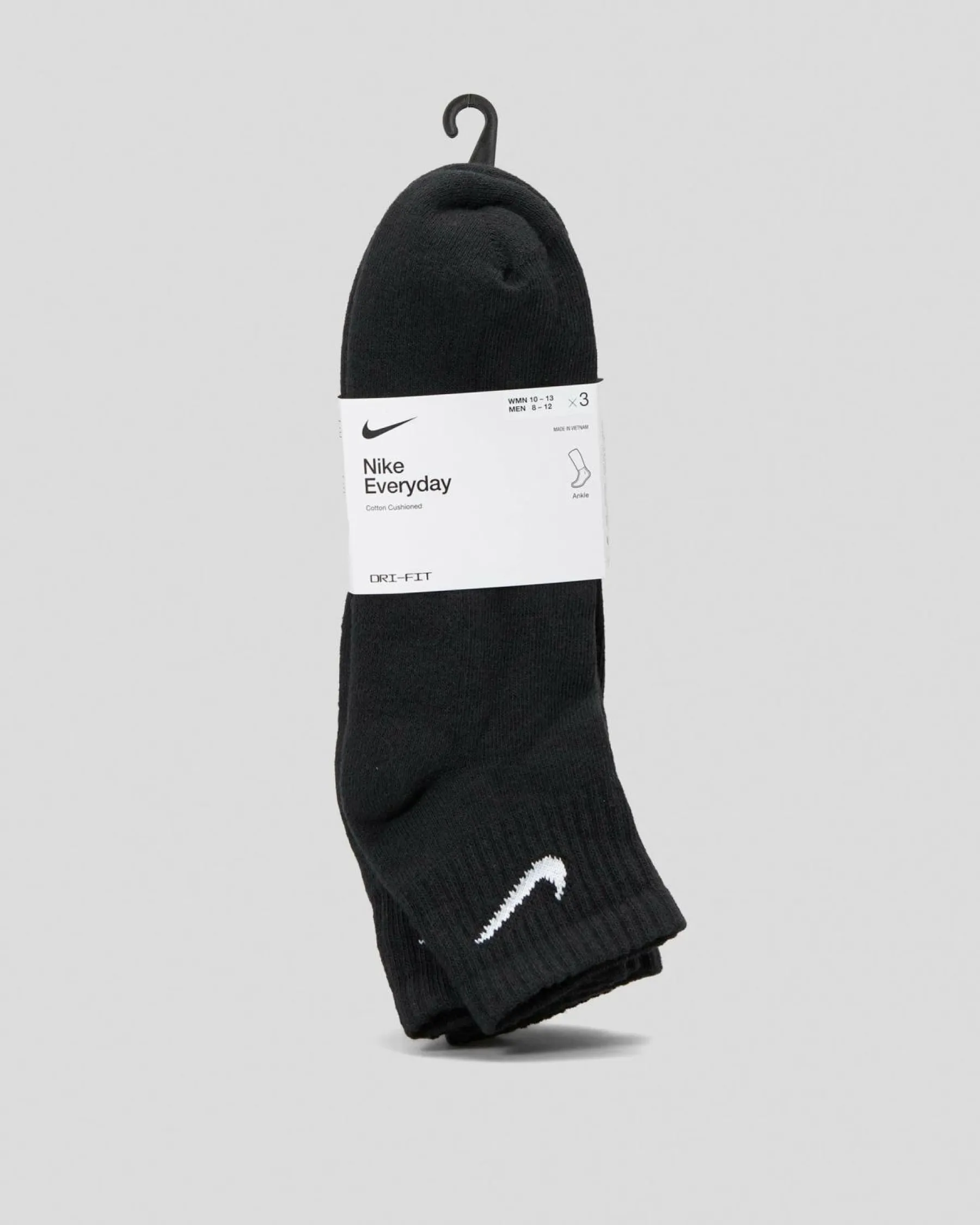 Socks*Nike Everyday Cushioned 3 Pack Socks Black/white
