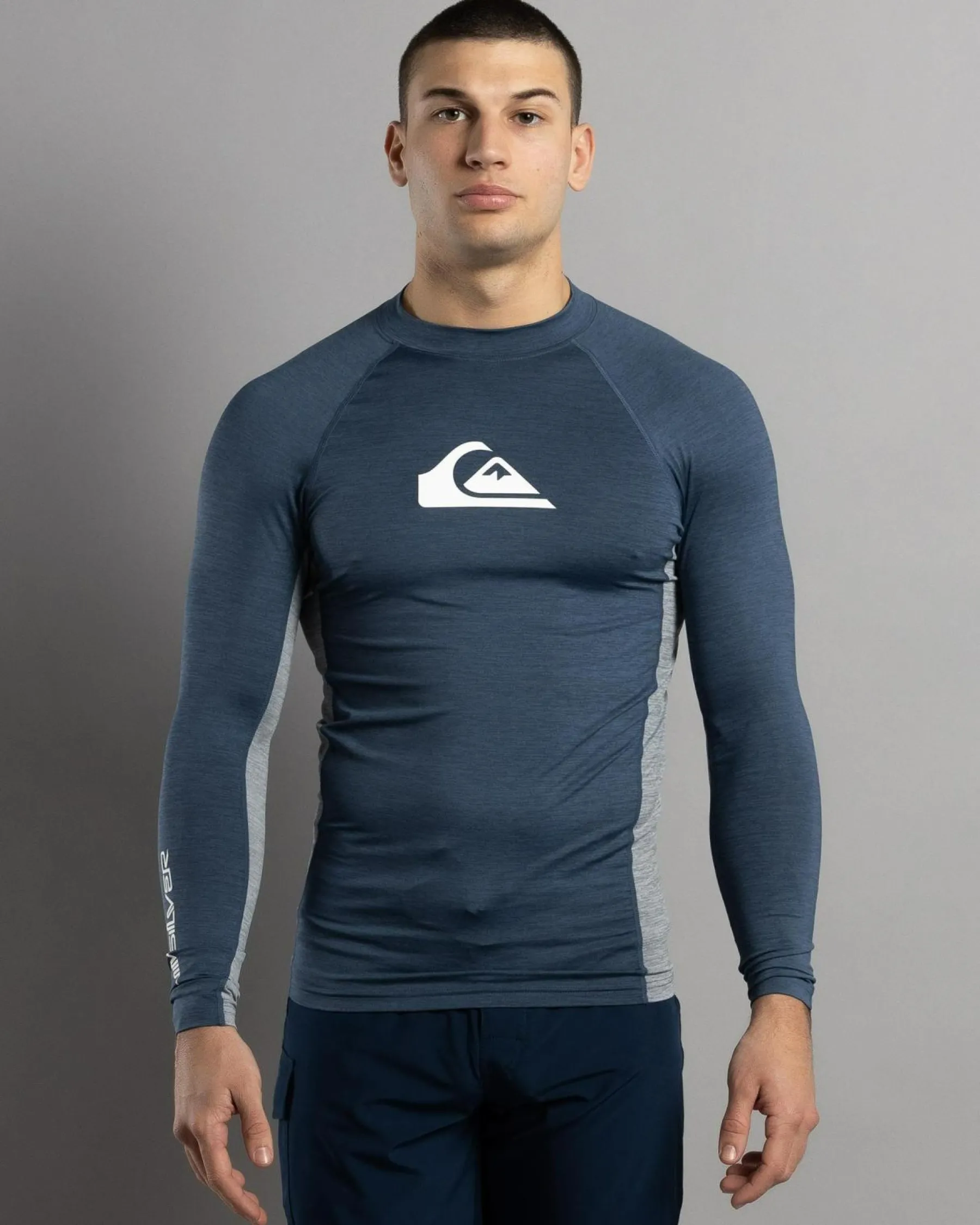 Rashies*Quiksilver Everyday UPF50 Comp Long Sleeve Rash Vest Vintage Indigo