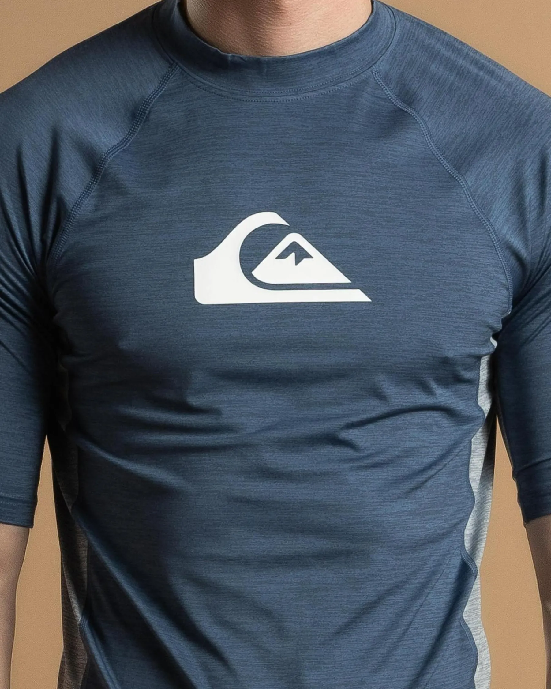 Rashies*Quiksilver Everyday UPF50 Comp Short Sleeve Rash Vest Vintage Indigo