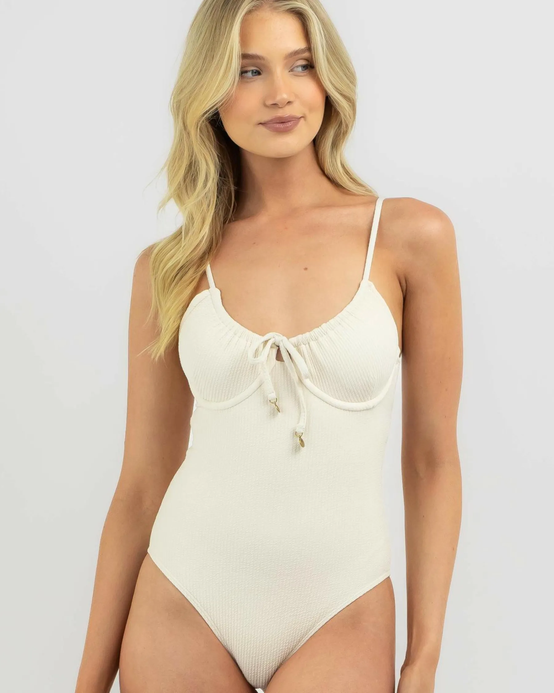 One Pieces*Kaiami Evita Balconette One Piece Swimsuit Seashell