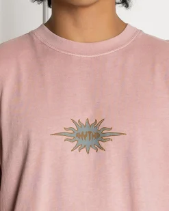 Tops & T-Shirts*Rhythm Flame Printed Vintage T-Shirt Mauve