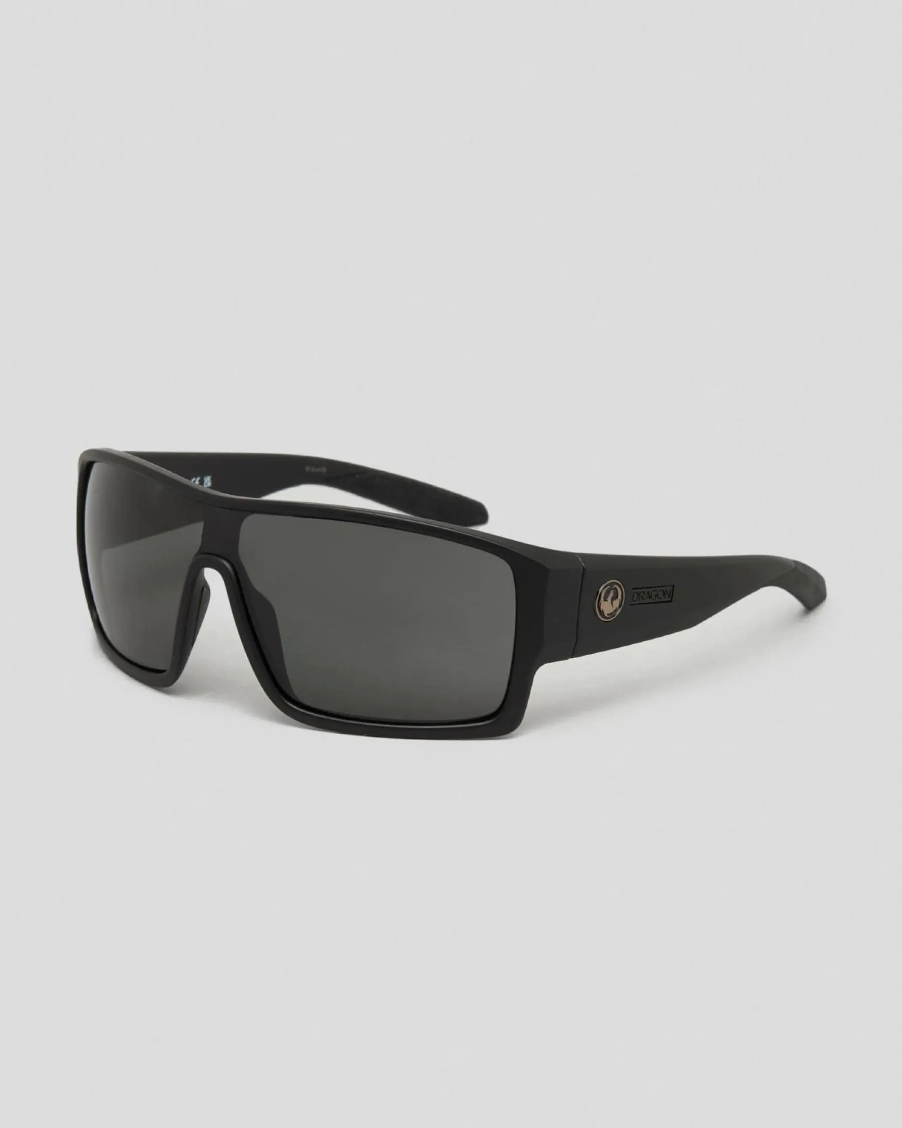 Sunglasses*Dragon Alliance Flash Polarised Sunglasses Matte Black / Smoke Polar