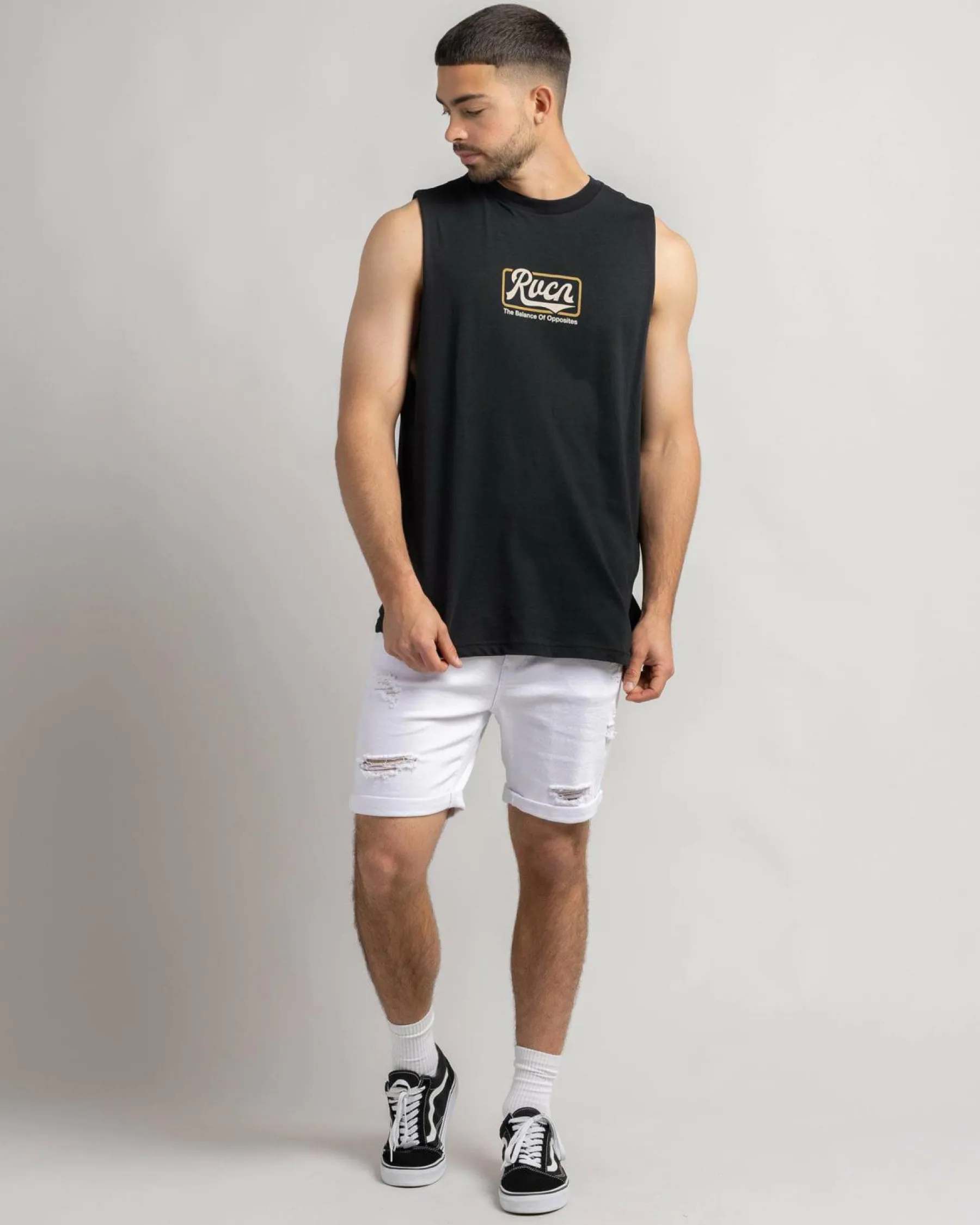 Tops & T-Shirts*RVCA Frame Up Muscle T-Shirt Black