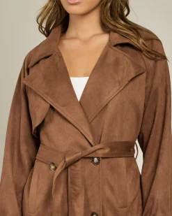 Frankie Faux Suede Coat Women Jackets & Coats
