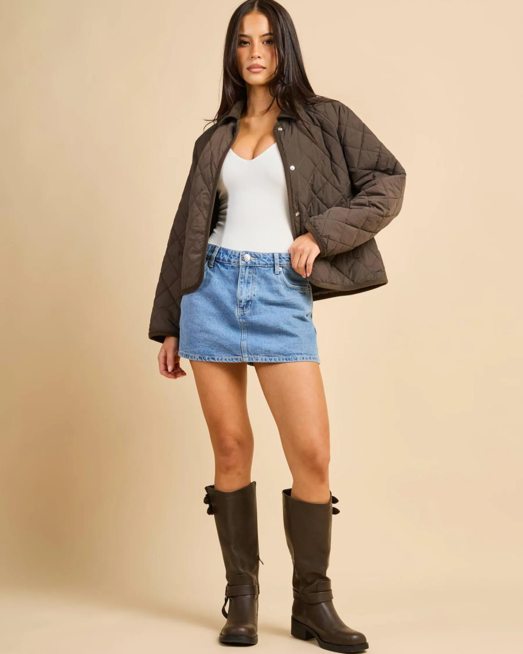 Jackets & Coats*Pink Diamond Frankie Puffer Jacket Black
