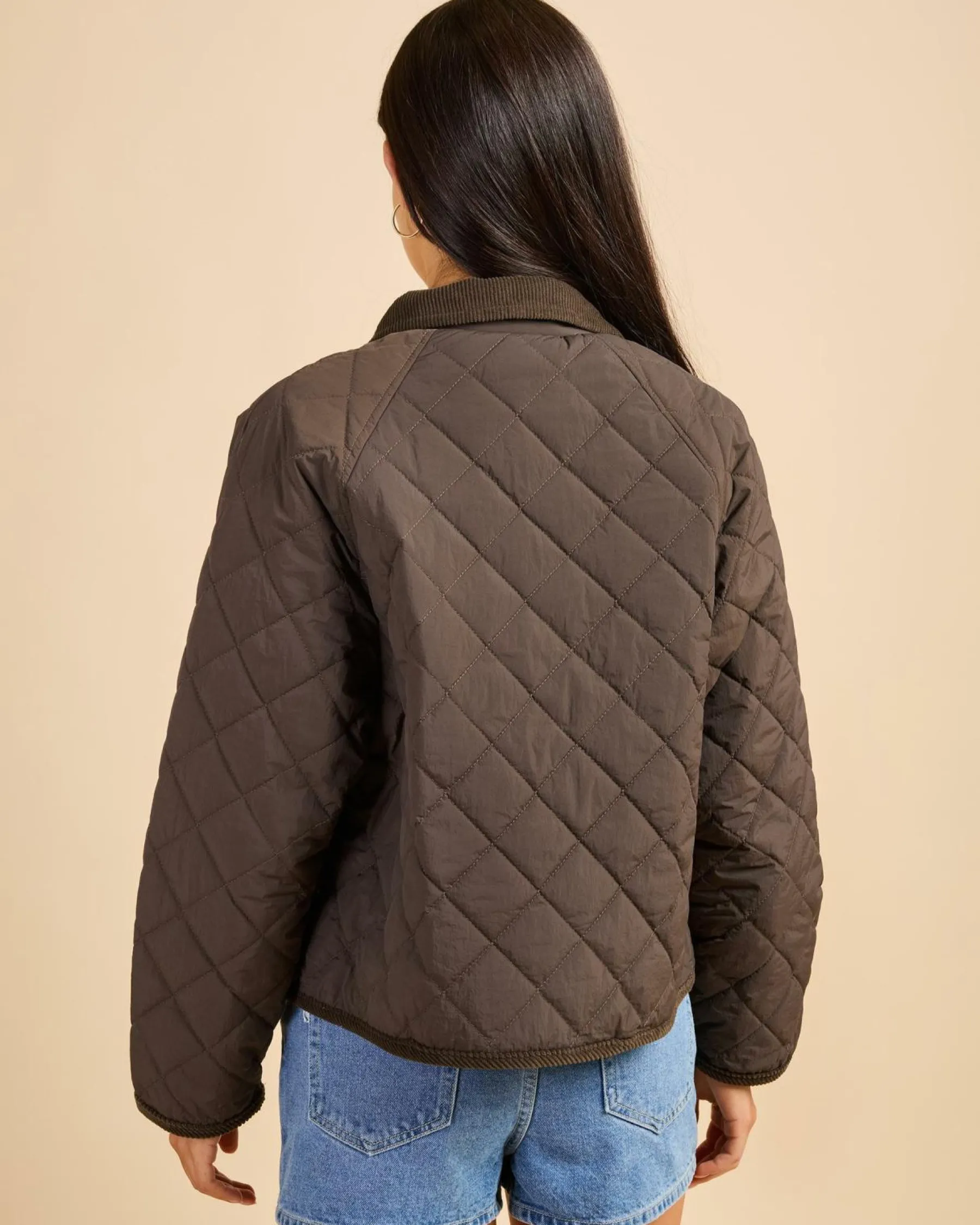 Jackets & Coats*Pink Diamond Frankie Puffer Jacket Black