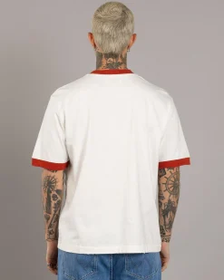 Tops & T-Shirts*Wrangler Gas Ringer T-Shirt Vintage White