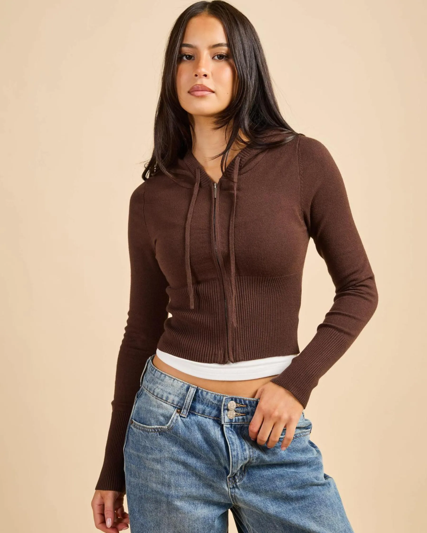 Clearance Georgie Zip Knit Hoodie Women Jumpers & Hoodies|Jackets & Coats