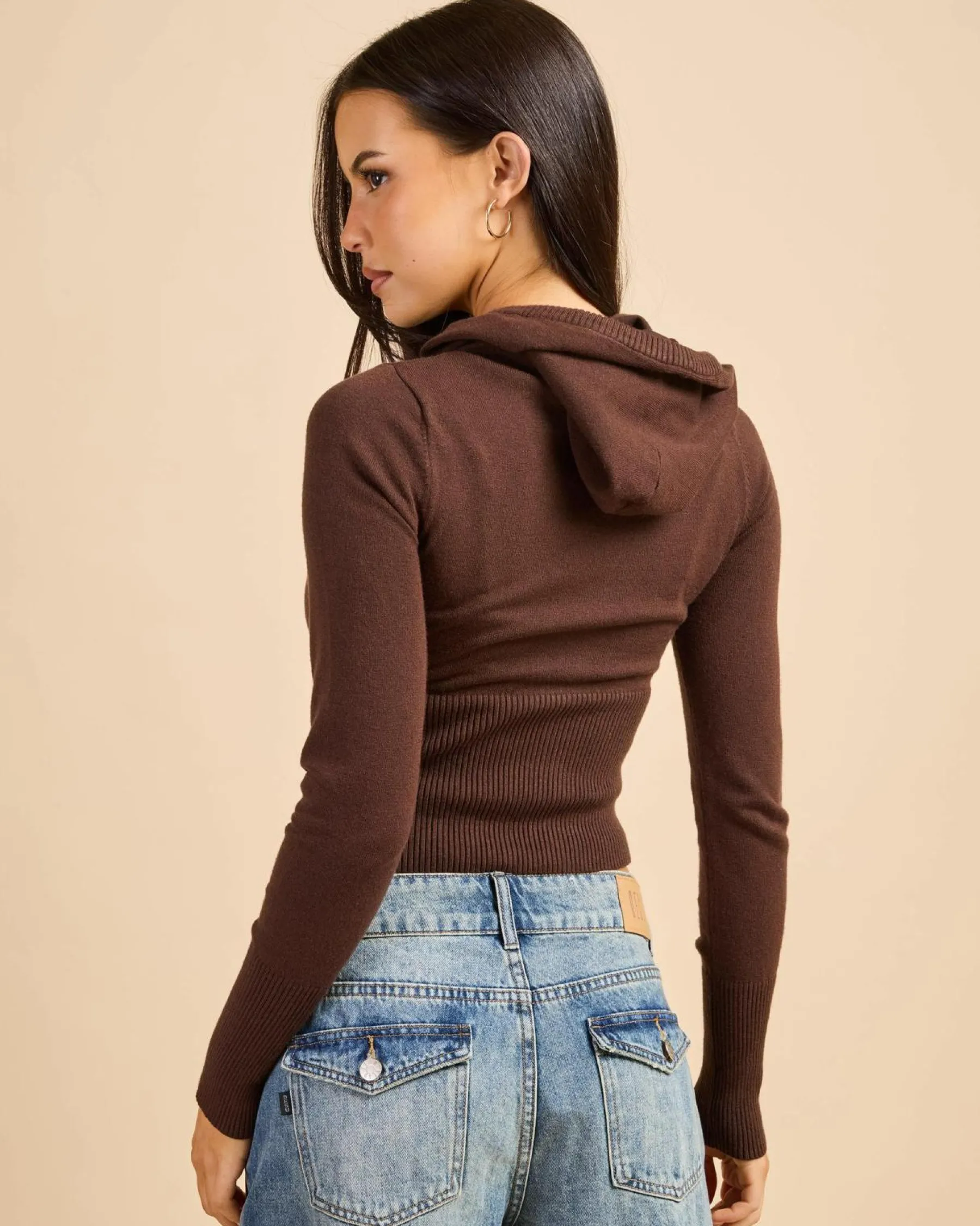 Clearance Georgie Zip Knit Hoodie Women Jumpers & Hoodies|Jackets & Coats