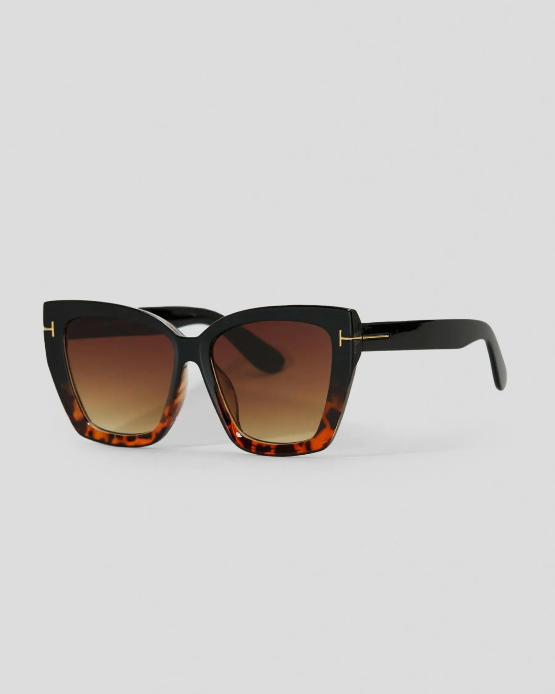 Sunglasses*Indie Eyewear Gianni Sunglasses Black To Tort/gd Brown