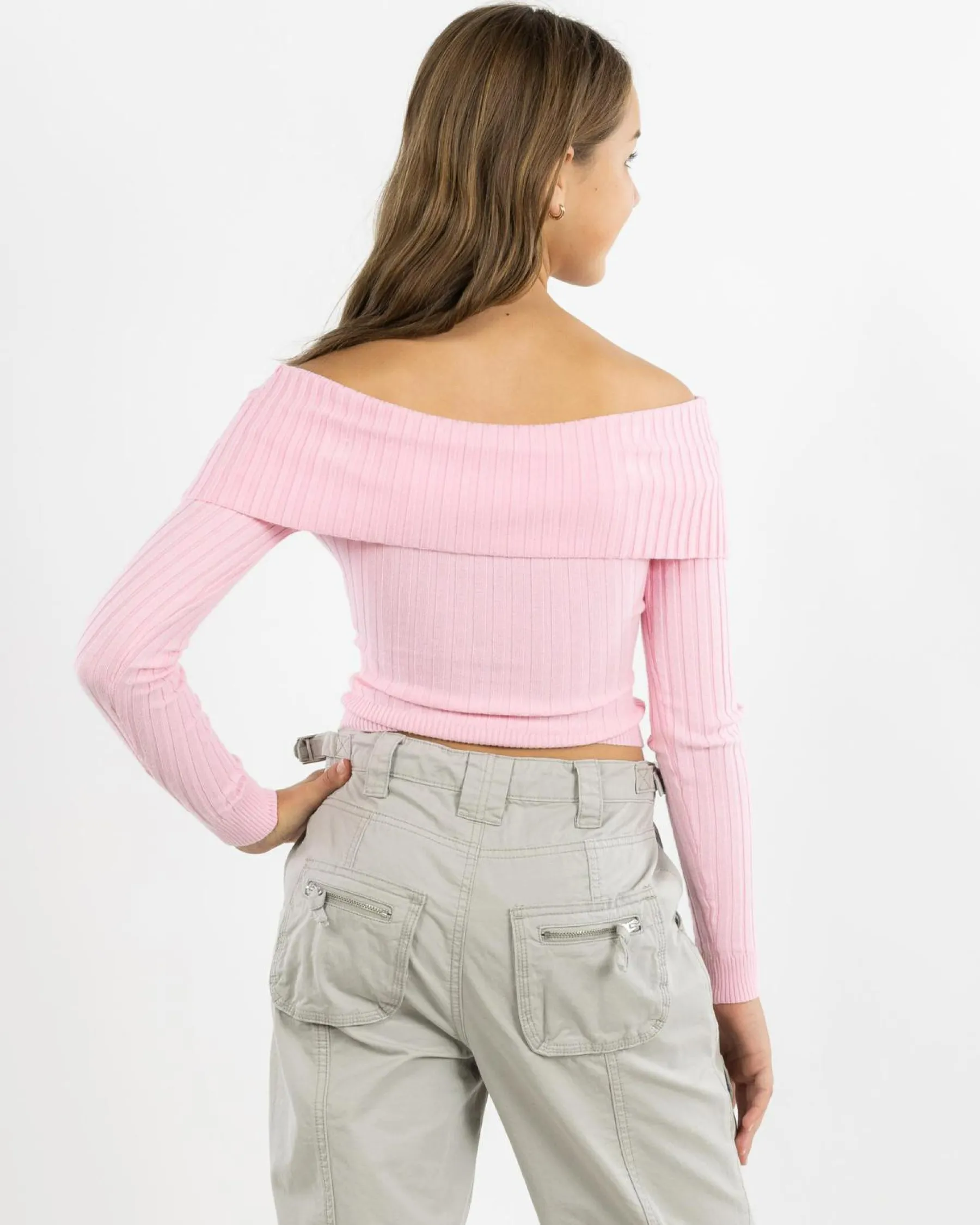 Tops*Ava And Ever Girls' Ari Off Shoulder Knit Top Pink